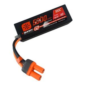 Spektrum Accessories 5000mAh 4S 14.8V Smart G2 LiPo 100C IC5 SPMX54S100H5